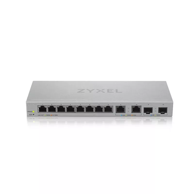 Zyxel XGS1210-12-ZZ0102F tīkla slēdzis, pārvaldāms, Gigabit Ethernet (10/100/1000), pelēks