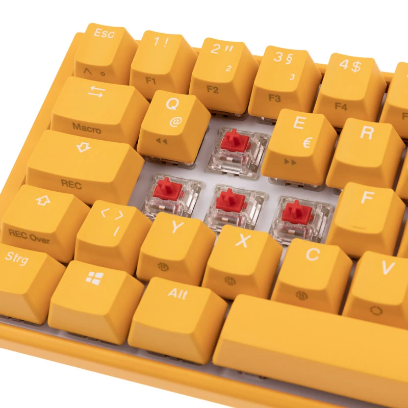 Ducky One 3 SF dzeltena spēļu tastatūra, USB, mehāniska, RGB LED