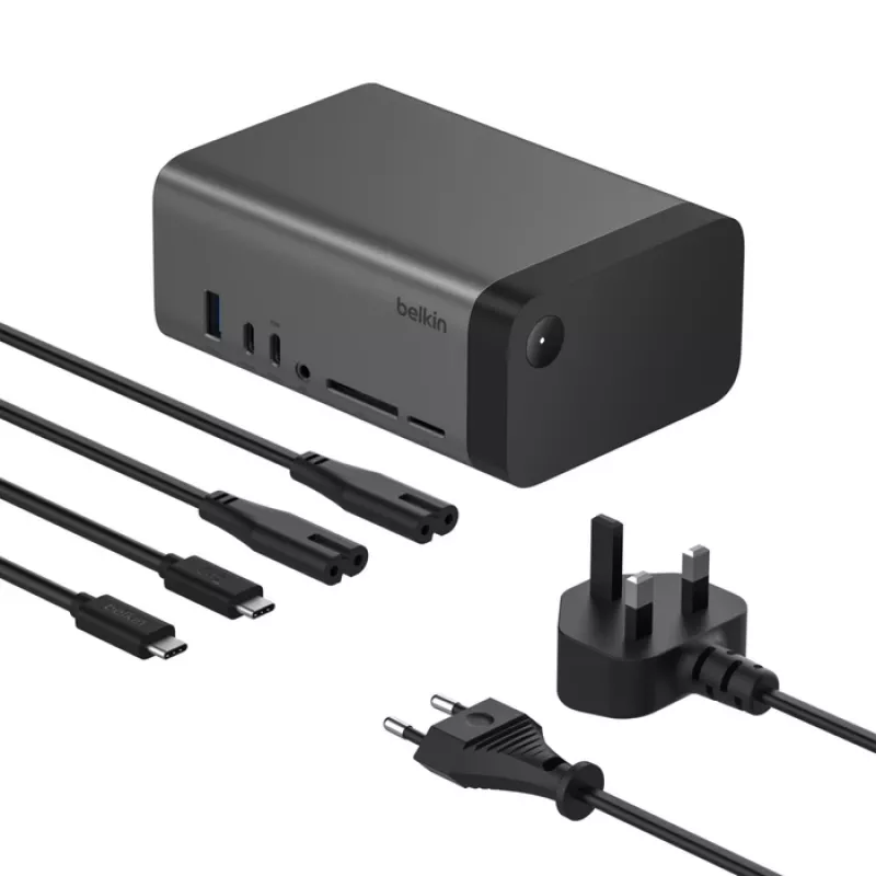 USB centrmezgls Belkin Connect USB Type-C 10000 Mbit/s pelēks