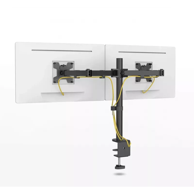 Divu monitoru galda stiprinājums MONTIS Dual Monitor Mount Everest MT015, 13–27 collas, 2 rokas, maks. 16 kg, VESA 75x75–100x100, melns