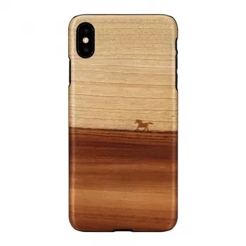 Phone case man and wood iPhone XS Max — melns aizsargapvalks