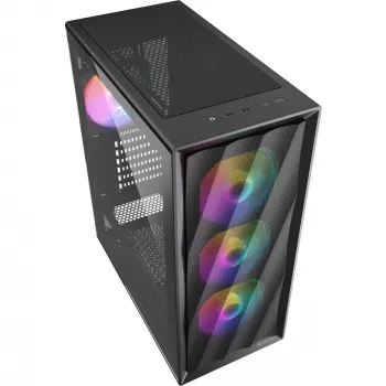 Datora korpuss Sharkoon VK4 Rainbow ATX Melns