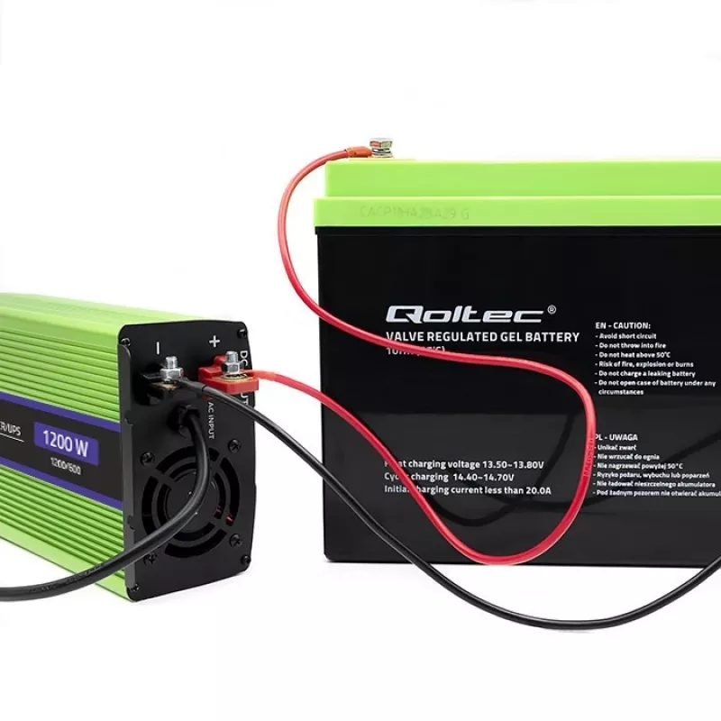 Auto invertors Qoltec Monolith 1200 W zaļš 12 V