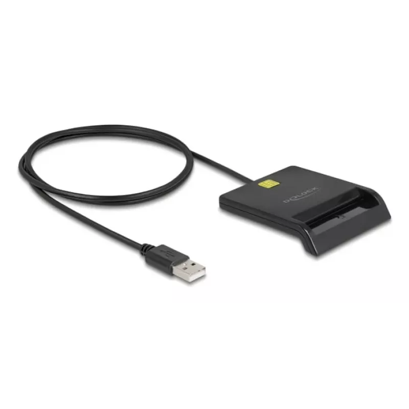 Viedkaršu lasītājs DeLOCK 91724 USB Type-A melns