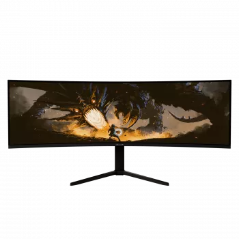 49 collu izliekts LED monitors Arozzi Nova — 5120 x 1440 Dual QHD, VA panelis, 4 ms, USB centrmezgls, VESA