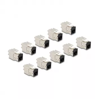 DeLOCK 88118 keystone modulis Plakans Melns RJ-45 10 gab.