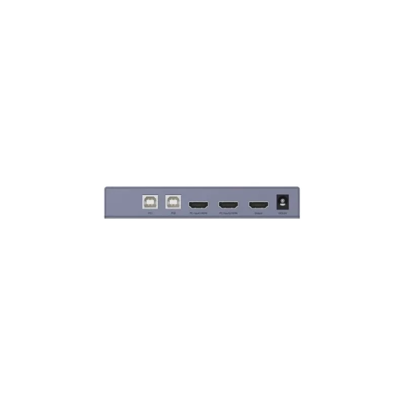 KVM slēdzis Unitek V307A USB HDMI 2 portu 4K Ultra HD 3840x2160@60Hz HDCP 2.2, metāla korpuss, pelēks