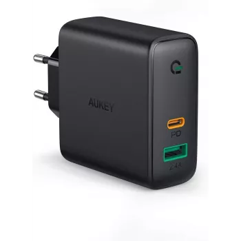 PA-D3 sienas lādētājs 2xUSB Power Delivery (1xUSB+1xUSB C) 5.4A 60W Dynamic Detect