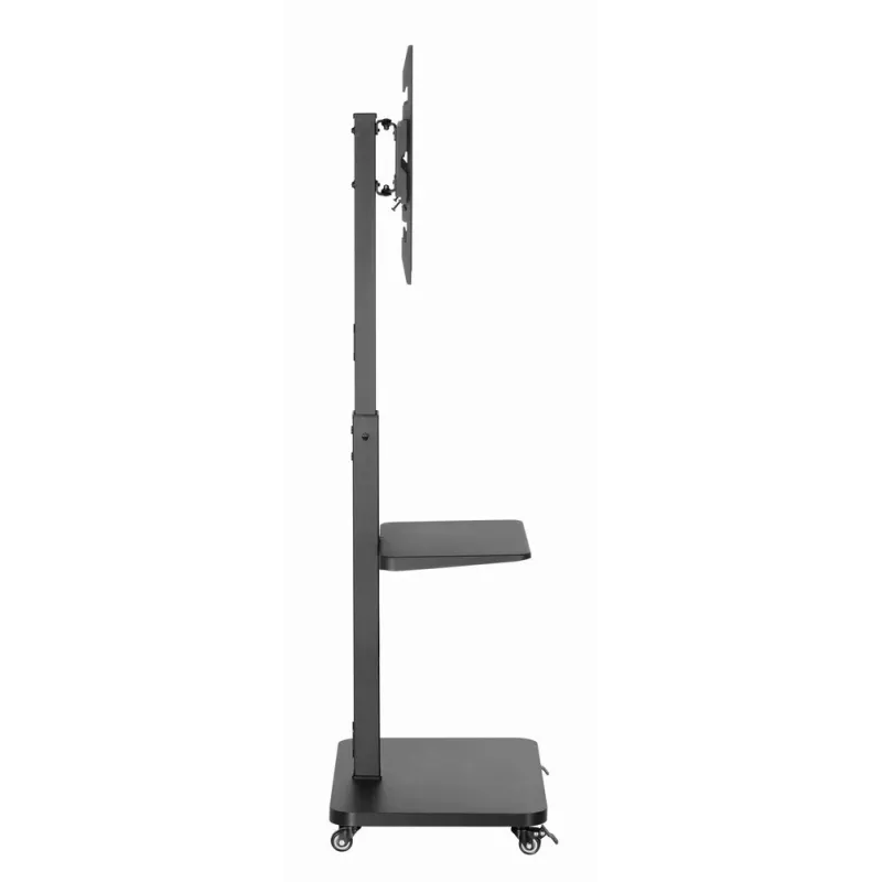 Gembird TVS-75S-02 televizora grīdas statīvs ar ritenīšiem, 37–75 inch, melns