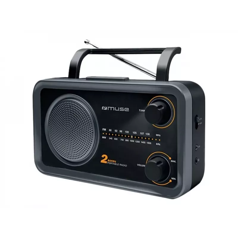 Muse | 2 joslu pārnēsājams radio | M-06DS | AUX ieeja | Pelēks