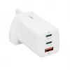 iBOX C-65 Balts, GaN 65W universāls lādētājs ar UK kontaktdakšu