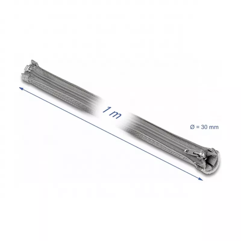 Pīts aizsargapvalks DeLOCK 20825 1 m x 30 mm pelēks