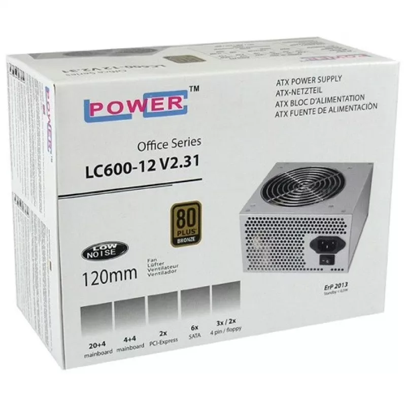 Barošanas bloks 450W LC600-12 V2.31 80+ Bronze