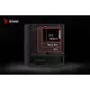 PC kuba korpuss SAVIO Noctis Glass RGB — Melns, ATX/Micro-ATX, 210×410×450 mm, 3×120 mm priekšējie ventilatori