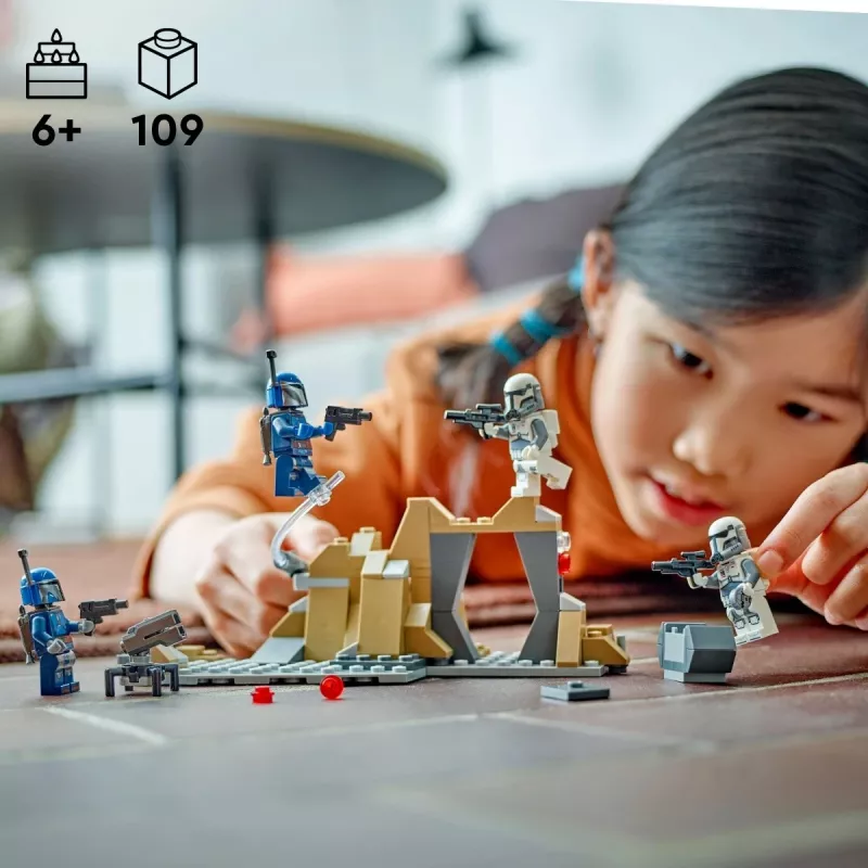 Konstruktors LEGO Star Wars Ambush on Mandalore Battle Pack 75373 — 4 minifigūras, 109 detaļas, vecums 6+