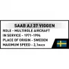 Cobi Blocks Saab AJ 37 Viggen 881 elementu konstrukciju komplekts