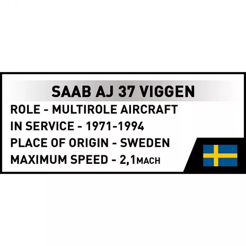 Cobi Blocks Saab AJ 37 Viggen 881 elementu konstrukciju komplekts