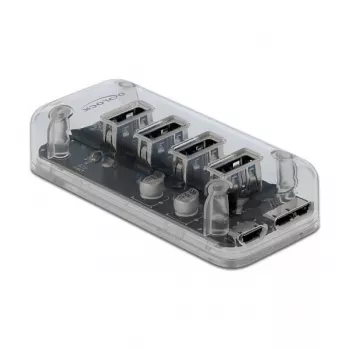 USB centrmezgls DeLOCK 64087 caurspīdīgs