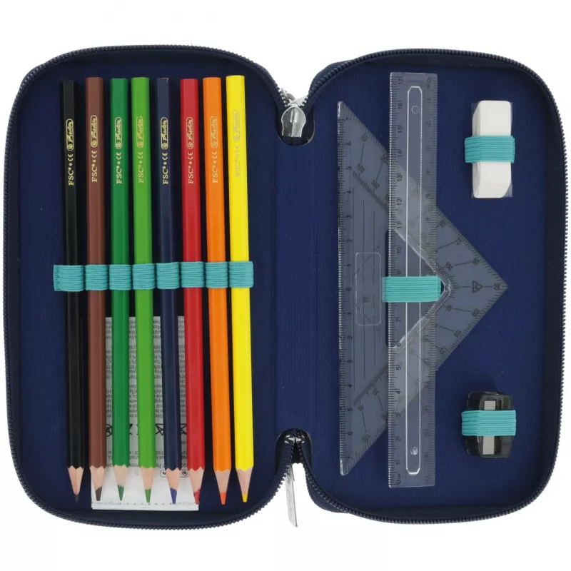 Herlitz TriCase Deep Ocean 31 gab. Zils Poliesters 190x70x115 mm