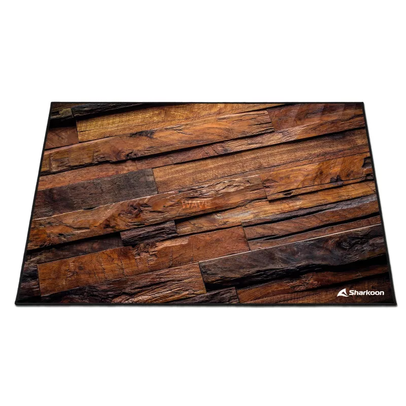 Sharkoon SKILLER SFM12 Wood spēļu krēsla paklājs, 140 x 100 cm, brūns
