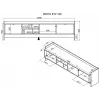 Cama RTV PORTO 3D Skapis 190x38x50 ozols/melns