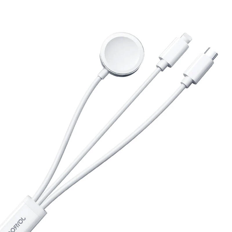 Magnētiskais lādētājs Joyroom S-IW008 Lightning USB-C 5V 1,2m balts kabelis