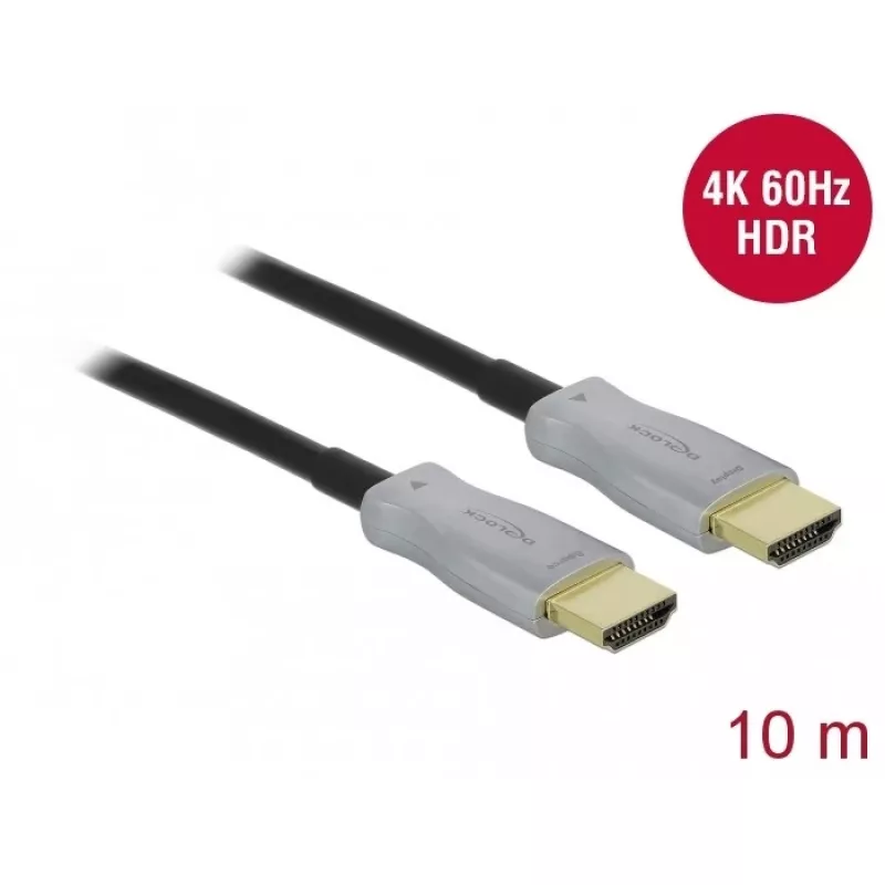 Aktīvais optiskais kabelis HDMI 4K 60 Hz 10 m DeLOCK 85010