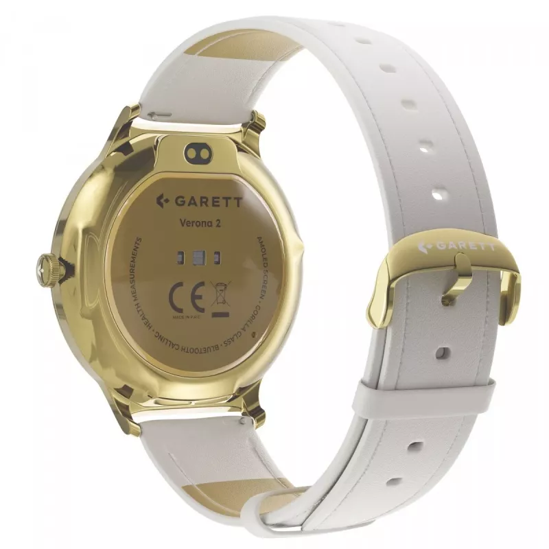 Smartwatch Garett Verona 2 Gold Mesh ar Bluetooth un sirdsdarbības monitoru