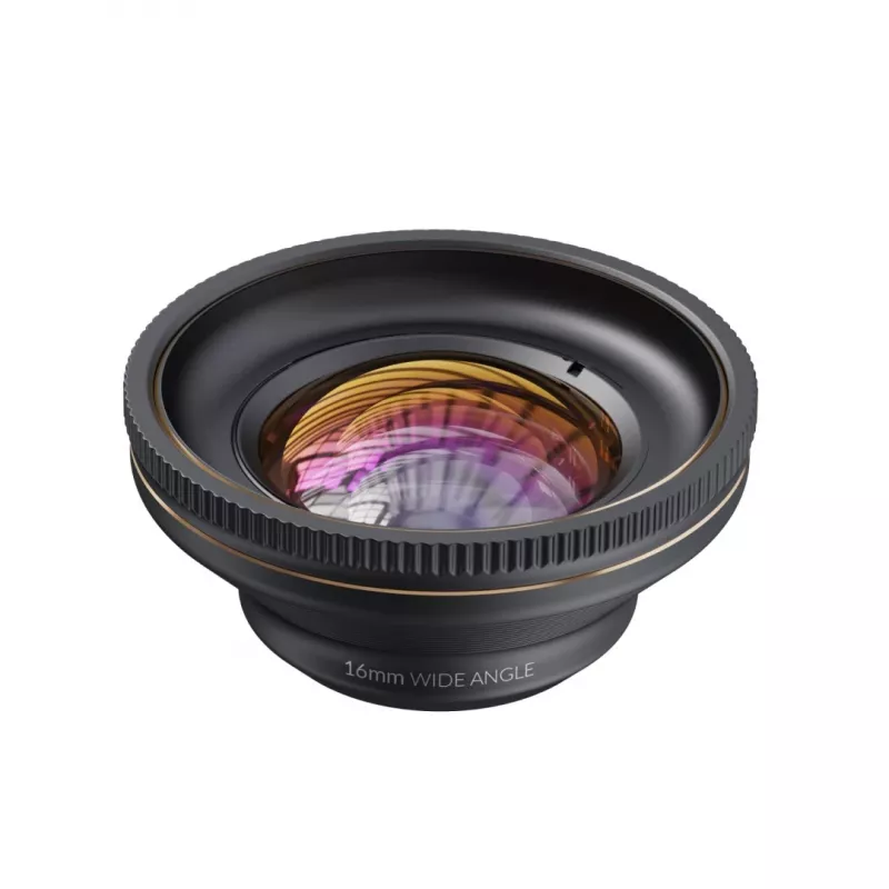 Foto objektīvs ShiftCam LU-WD-016-23-EF platleņķa objektīvs 16 mm melns zelts