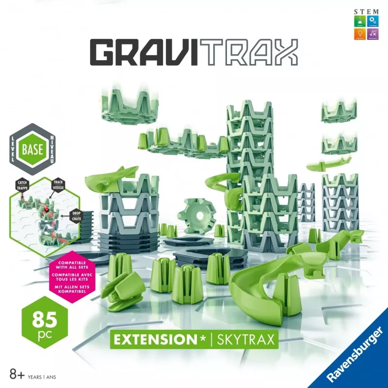 Rotaļu bumbiņu trase Ravensburger GraviTrax paplašinājums Skytrax, vecums 8+