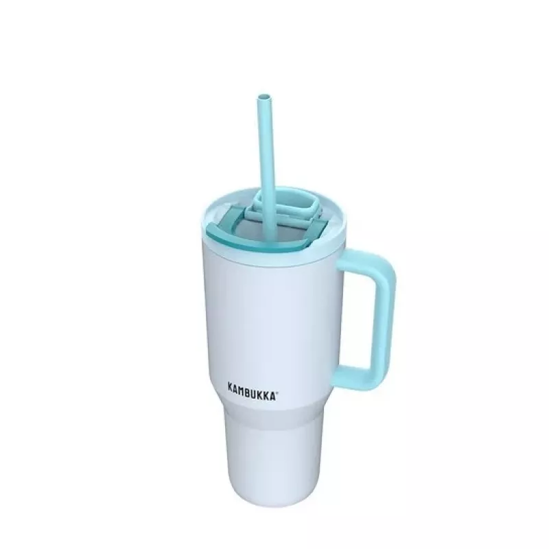 Termo krūze ar teleskopisko salmiņu Kambukka Rio Tumbler 950ml Frosty Coconut