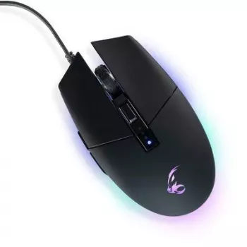 Spēļu pele MediaRange MRGS202 — labroču, optiskā, 4000 DPI, 6 pogas, USB Type-A, melna