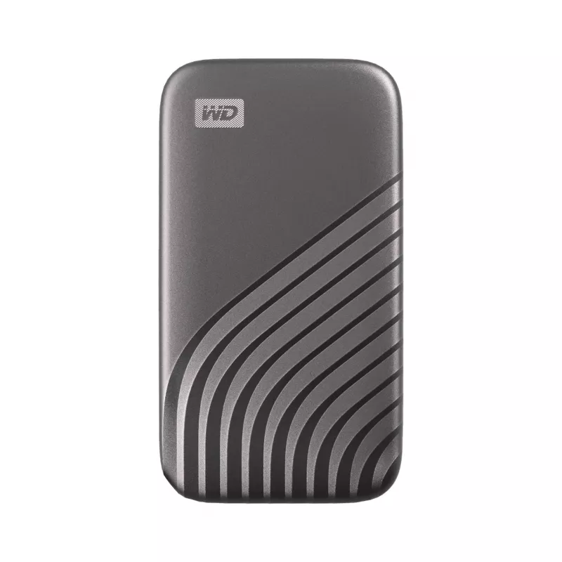 WD My Passport SSD WDBAGF0040BGY - SSD - šifrēts - 4 TB - ārējais (pārnēsājams) - USB 3.2 Gen 2 (USB-C savienotājs) - 256 bitu AES - pelēks