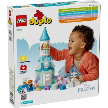 Būvniecības rotaļlieta LEGO DUPLO 10455 Disney Annas un Elsas ledus pils ballīte — DUPLO komplekts, 54 detaļas, 4 minifigūras, vecumam 2+