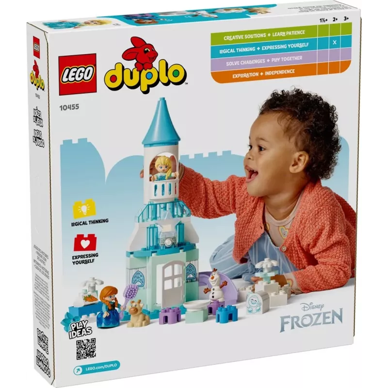 Būvniecības rotaļlieta LEGO DUPLO 10455 Disney Annas un Elsas ledus pils ballīte — DUPLO komplekts, 54 detaļas, 4 minifigūras, vecumam 2+