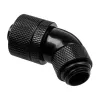 Alphacool HF savienotājs 45 grādi G1/4 collas AG uz 16/10 mm - Grozāms, melns