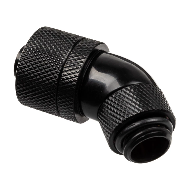 Alphacool HF savienotājs 45 grādi G1/4 collas AG uz 16/10 mm - Grozāms, melns