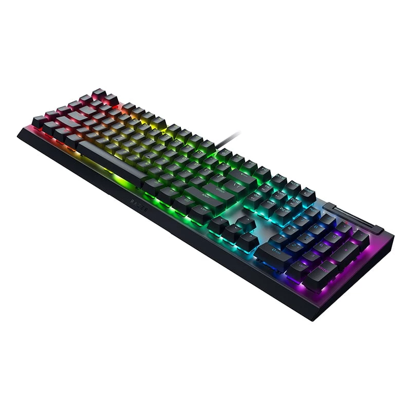 Razer BlackWidow V4 X mehāniskā spēļu tastatūra, Yellow Switch, ASV izkārtojums, vadu, melna