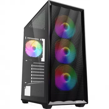 Datora korpuss Sharkoon VK4 Rainbow ATX Melns