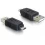 Adapter USB micro-B male to USB 2.0 A-male DeLOCK 65036 Melns