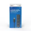 SAVIO USB-A centrmezgls ar RJ-45 Gigabit Ethernet AK-57 — 3× USB-A + RJ-45, USB 3.2 Gen 1 Micro‑B resursdators, 5 Gbit/s, 4 porti, pelēks