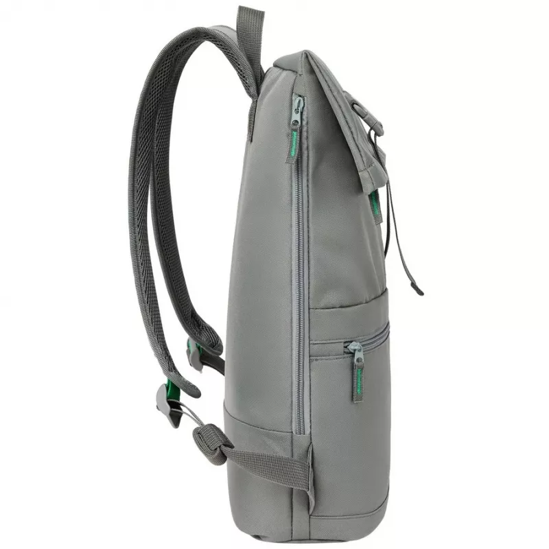 Pilsētas mugursoma Rivacase Gremio pelēka poliesters rPET 280x135x430mm