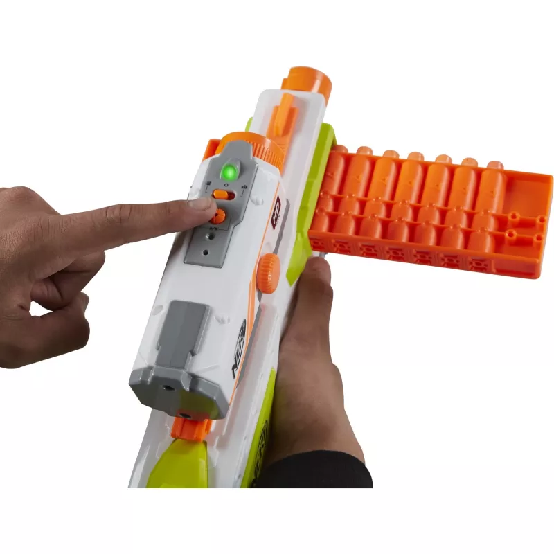 Rotaļu ierocis HASBRO Nerf BattleScout ICS-10 FFP B1756F030 – putuplasta šautriņu ierocis, vienšāviena, taktisks sliede