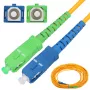 Extralink SC/UPC-SC/APC ielāpu vads, vienmoda, simplekss, G.657A1, 3 mm, 1 m