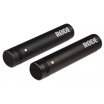 Studijas kondensatora mikrofons RØDE M5 — vadu, 20–20000 Hz, 200 Ω, -34 dB, 20×100 mm, melns