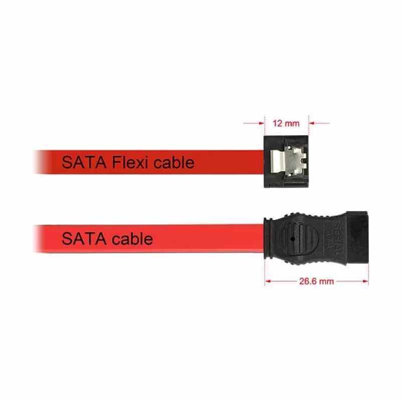SATA kabelis DeLOCK 0,1 m 2xSATAIII