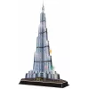 CubicFun L133H 3D puzle Burj Khalifa (Light), 136 detaļas, ar LED apgaismojumu