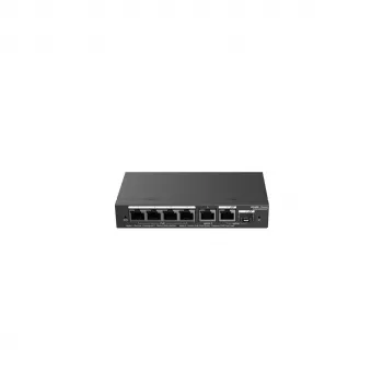 Vadāms PoE komutators RUIJIE RG-ES206GS-P — L2, 6x Gigabit RJ-45, 1x SFP, 4 PoE porti (54 W budžets), 12 Gbit/s, mākoņpārvaldīts