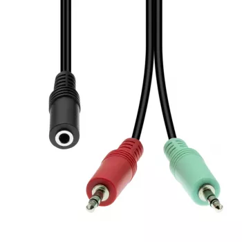Audio kabelis ProXtend 4-pin uz 2×3-pin M4F2XM3-004, 0,5 m, 0,02 kg