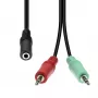Audio kabelis ProXtend 4-pin uz 2×3-pin M4F2XM3-004, 0,5 m, 0,02 kg